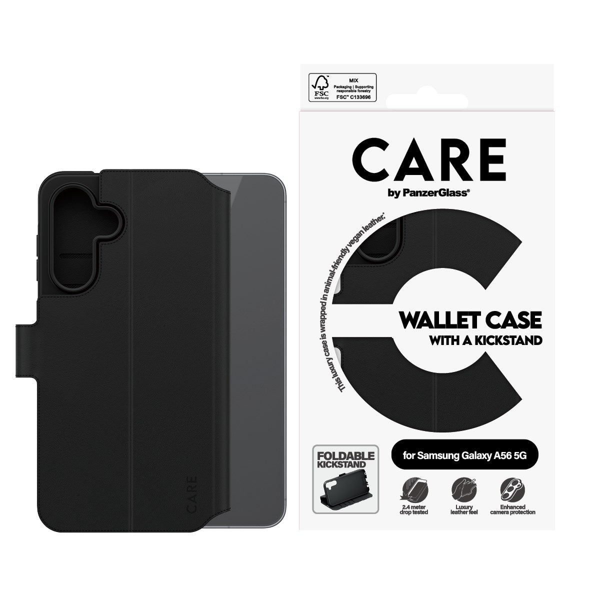 CARE by PanzerGlass® Wallet Case w. Kickstand Samsung Galaxy A56 5G